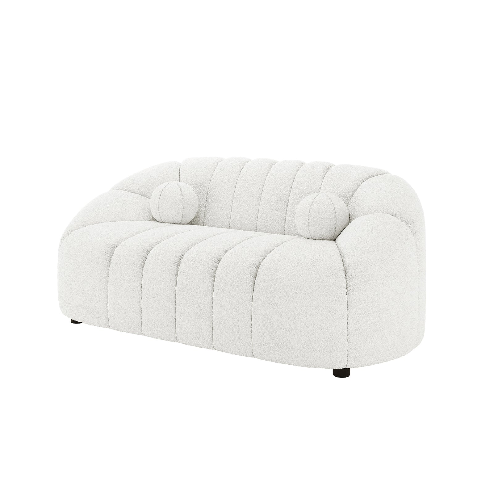 Trina 2 Seater Boucle Sofa with Pillows in Cream Whitetrina-2-seater-boucle-sofa-with-pillows-in-cream-white