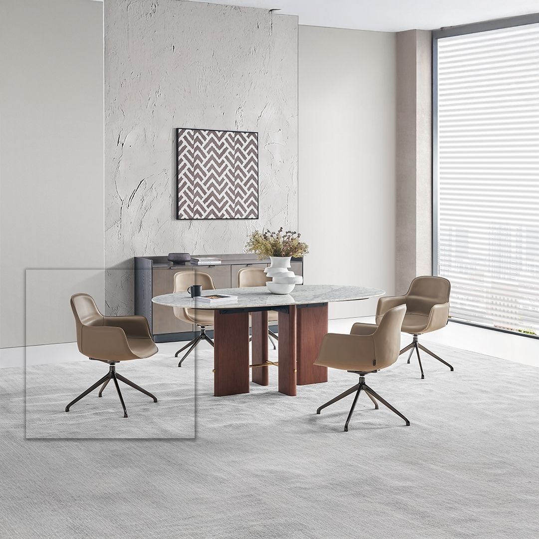 Equus Contour Beige Saddle Leather Dining Chair – DC030