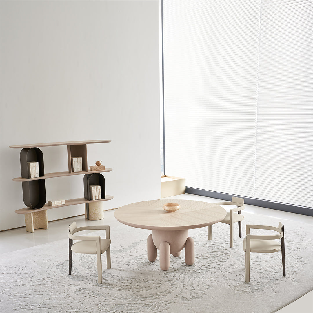 Zephyr Veneer Round Dining Table BMCJ-CT6091