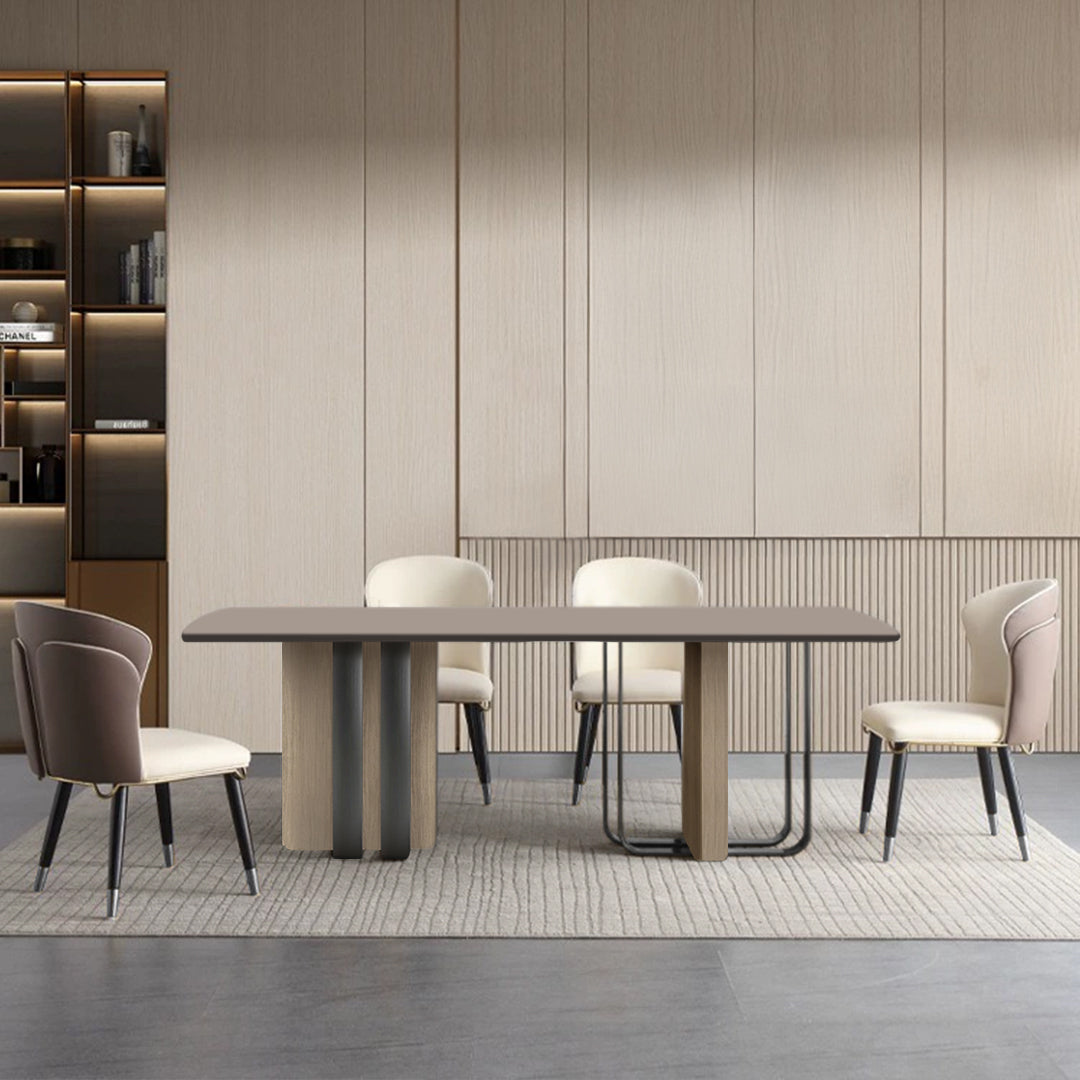 Jura Rectangular Table Travertine Top 220cm MLL-C10