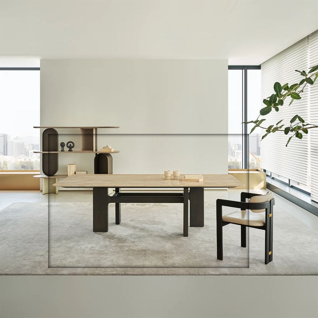 Miya Travertine Dining Table – BMBO-CT80357