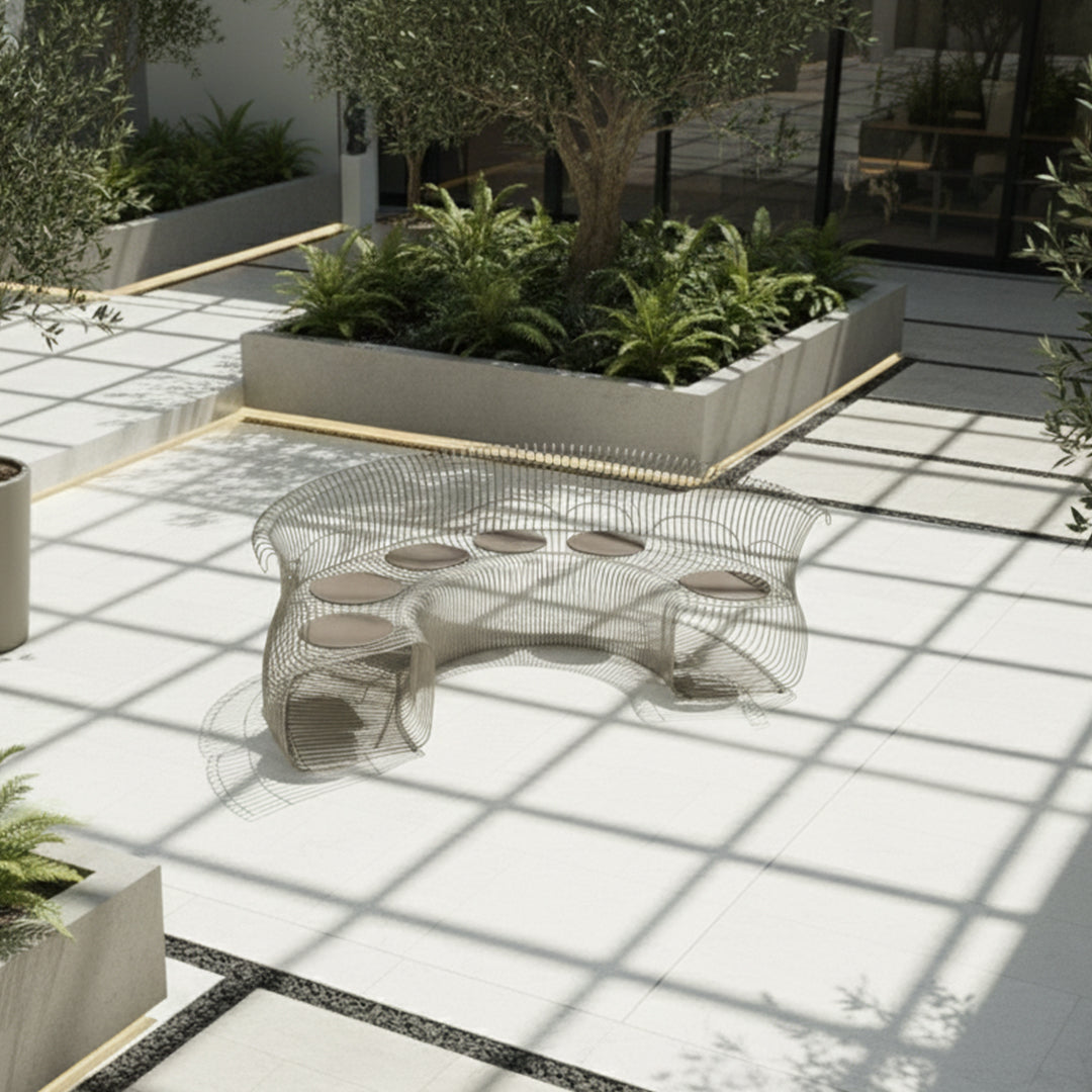 Wire Light Brown With Cushion Chair MC-252A-Light Brown